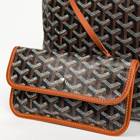 Goyard Saint Louis PM Black Goyardine Canvas Tote - Picture 8 of 11